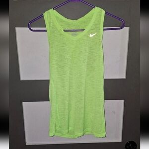 Nike Women's Lime Green Athletic Tank Top